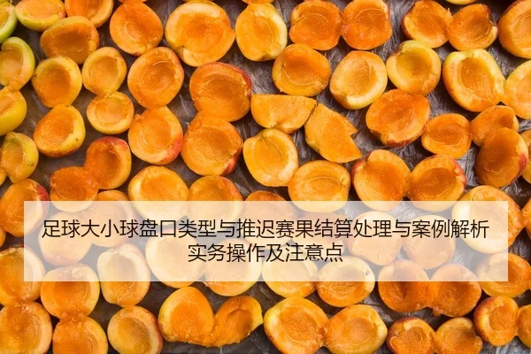 足球大小球盘口类型与推迟赛果结算处理与案例解析实务操作及注意点